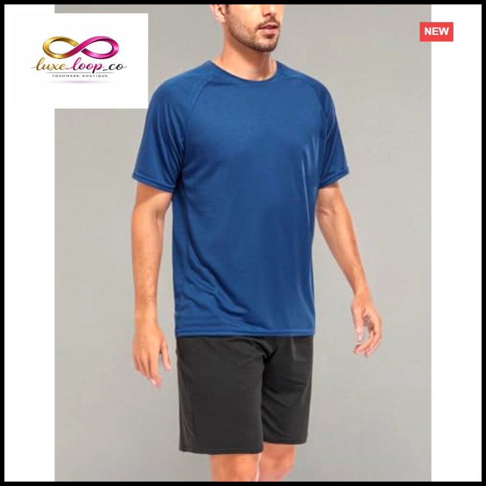 5 Pack Men's Quick Dry Workout Shirts Moisture Wicking Athletic Tees - Picture 7 of 7